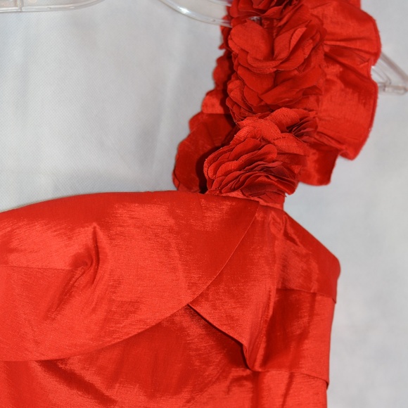 One Shoulder Red Special Occasion Dress SZ S Twenty One - Picture 2 of 8